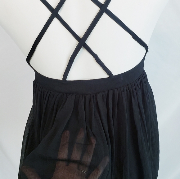 NWT Zara Little Black Dress Beaded Bodice Mini A-line Cocktail - Picture 15 of 16